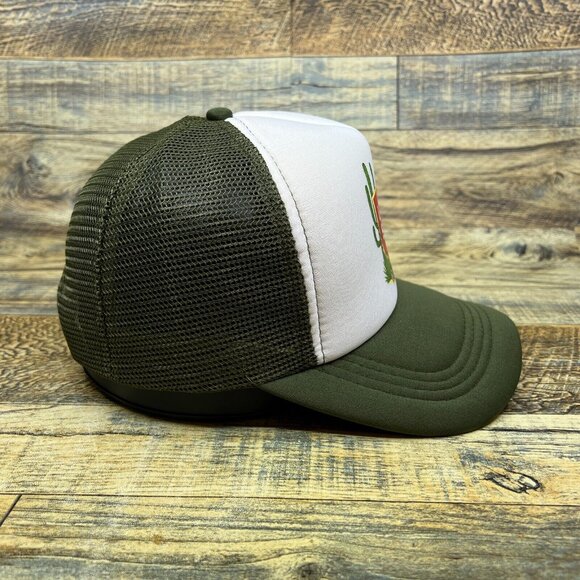 Defunct Lone Star Beer Unisex Trucker Hat Olive Snapback Texas Cactus Ball Cap - Picture 4 of 8